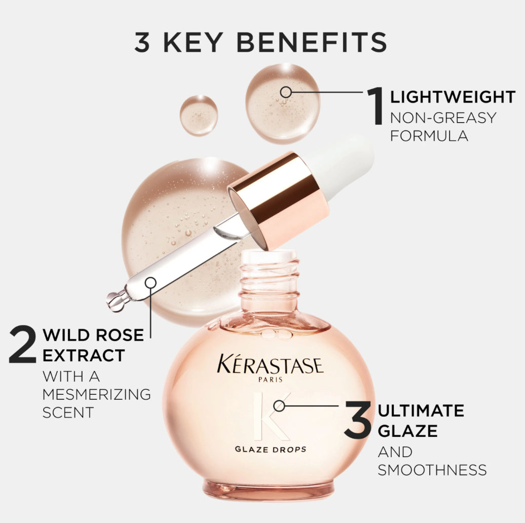 Kérastase GLOSS ABSOLU GLAZE DROPS ANTI-FRIZZ HAIR OIL