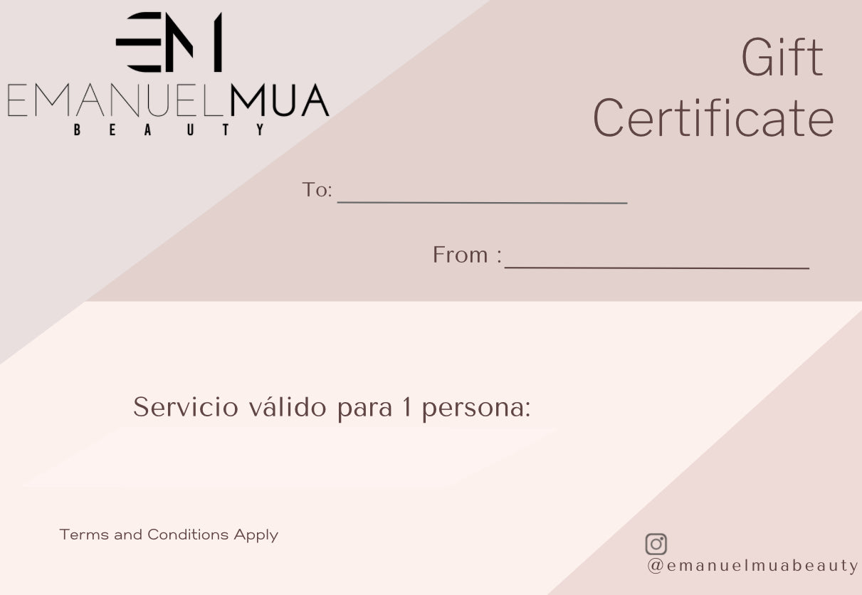 EmanuelMUA Beauty GiftCard