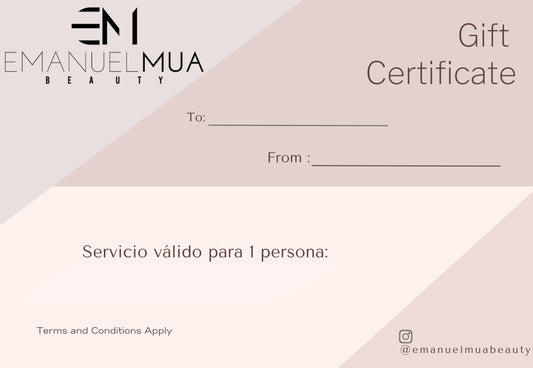 EmanuelMUA Beauty GiftCard